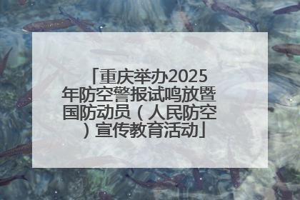 重庆举办2025年防空警报试鸣放暨国防动员（人民防空）宣传教育活动