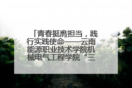 青春挺膺担当，践行实践使命——云南能源职业技术学院机械电气工程学院“三下乡”活动侧记