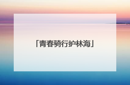青春骑行护林海
