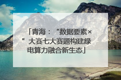 青海：“数据要素×”大赛七大赛题构建绿电算力融合新生态
