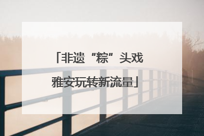 非遗“粽”头戏 雅安玩转新流量