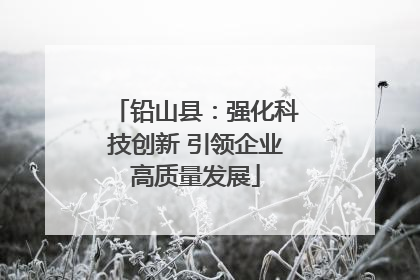 铅山县：强化科技创新 引领企业高质量发展