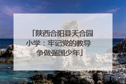陕西合阳县天合园小学：牢记党的教导 争做强国少年