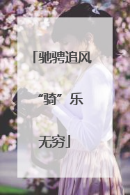 驰骋追风 “骑”乐无穷
