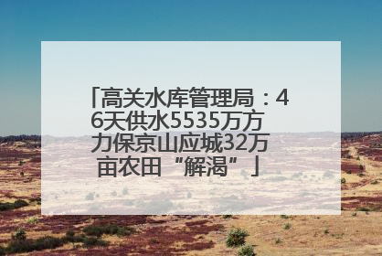 高关水库管理局：46天供水5535万方 力保京山应城32万亩农田“解渴”