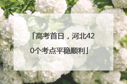 高考首日,河北420个考点平稳顺利