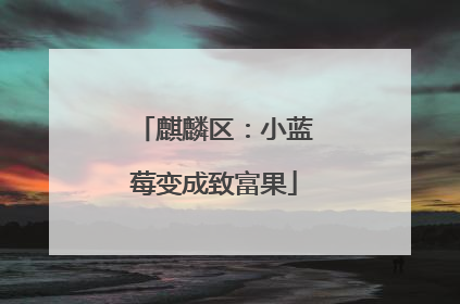 麒麟区：小蓝莓变成致富果