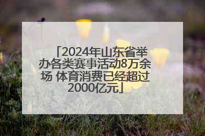 2024年山东省举办各类赛事活动8万余场 体育消费已经超过2000亿元