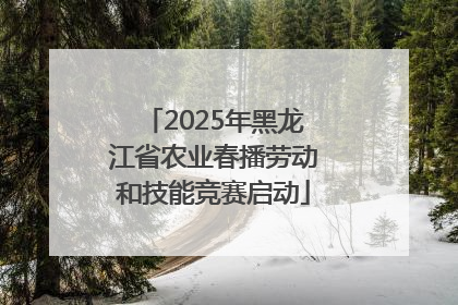 2025年黑龙江省农业春播劳动和技能竞赛启动