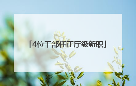 4位干部任正厅级新职